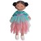 Tikiri Toys Kessie Fabric Baby Doll with Dark Skin & Hair, Comes with Two Dresses, Ages 6 Months & Up